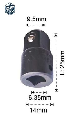 Durable 1/2&quot; Black Impact Socket Adapter And Reducer Set With CRV Material