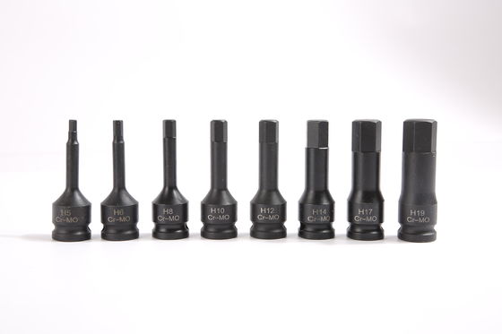 HEX Socket Features in 8PCS CR-MO Hexgagonal Sleeve Electric Tool and Car Repair Set