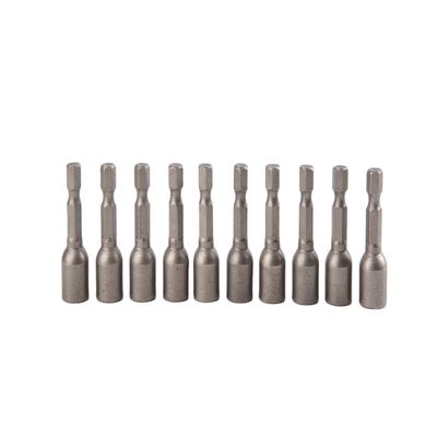 1/4in Drive Size CRV Material 6.35 Hexagon 9mm*42mm*10PC Strong Magnetic Nut Driver Set