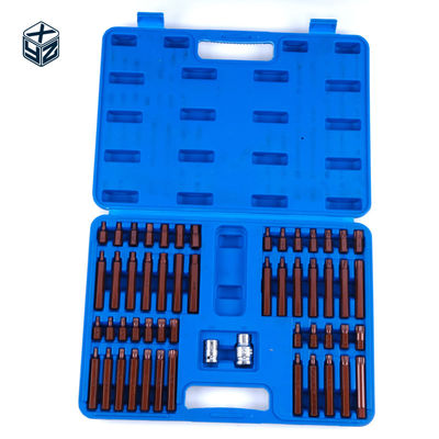 S2 Alloy Steel Precision Machining 54pcs Plastic Box Bits Set for 3/8in Drive Size