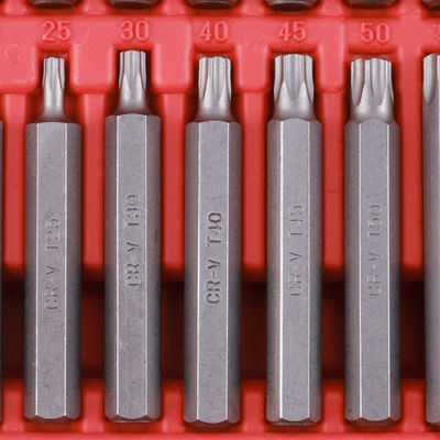 Customized Logo Alloy Steel CRV Material 54pcs Plastic Box Bits Set for High Accuracy