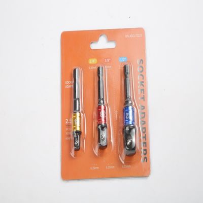 CRV 1/4''  54MM  Universal Socket Adapter Set With Blister Package
