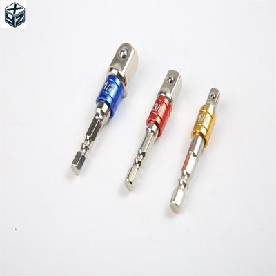 CRV Chromium Vanadium Steel Silver 1/4'' 54MM Universal Socket Adaptor Set for Durable