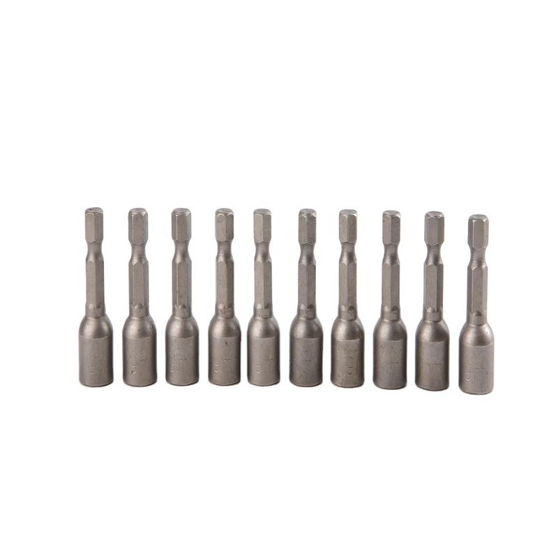 1/4in Drive Size CRV Material 6.35 Hexagon 9mm*42mm*10PC Strong Magnetic Nut Driver Set