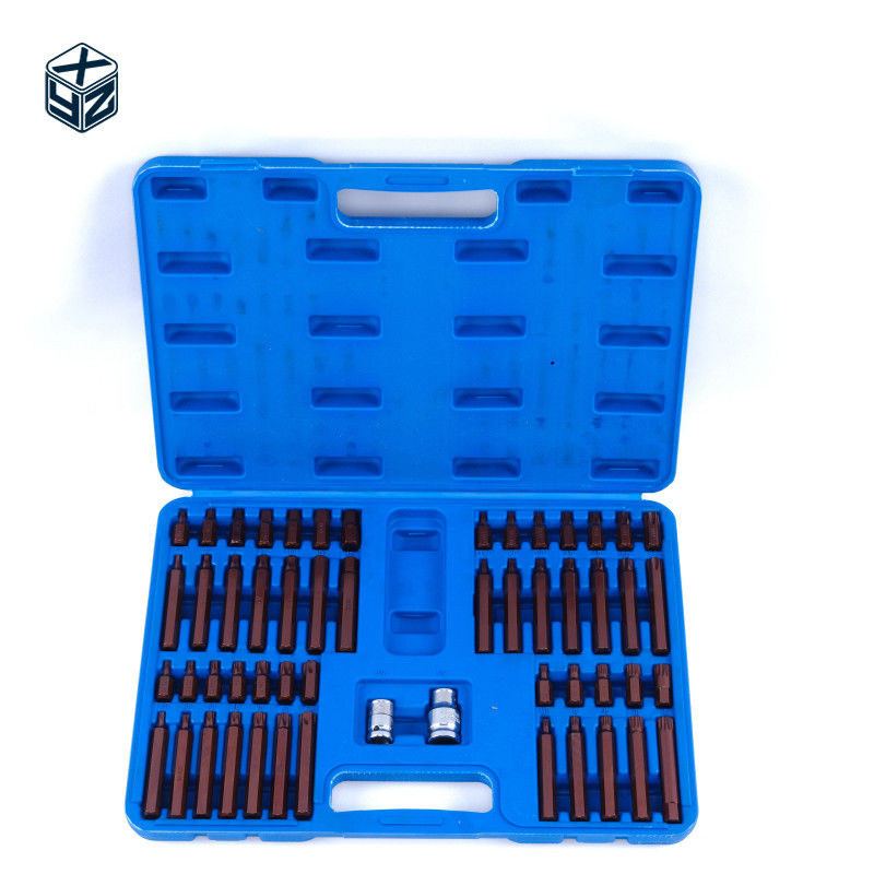 S2 Alloy Steel Precision Machining 54pcs Plastic Box Bits Set for 3/8in Drive Size
