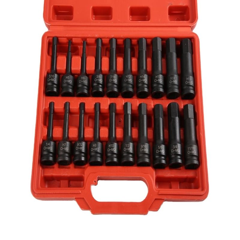 H5 To H19 20pcs Impact Socket Set Made Of High Durable CR-MO Material