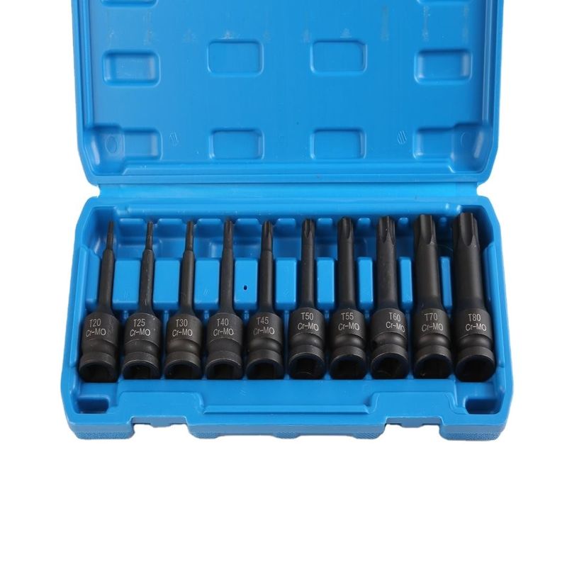 Black Phosphate Finish 20pcs 78 series T20 to T80 CR-MO Material Durable Impact Socket Set