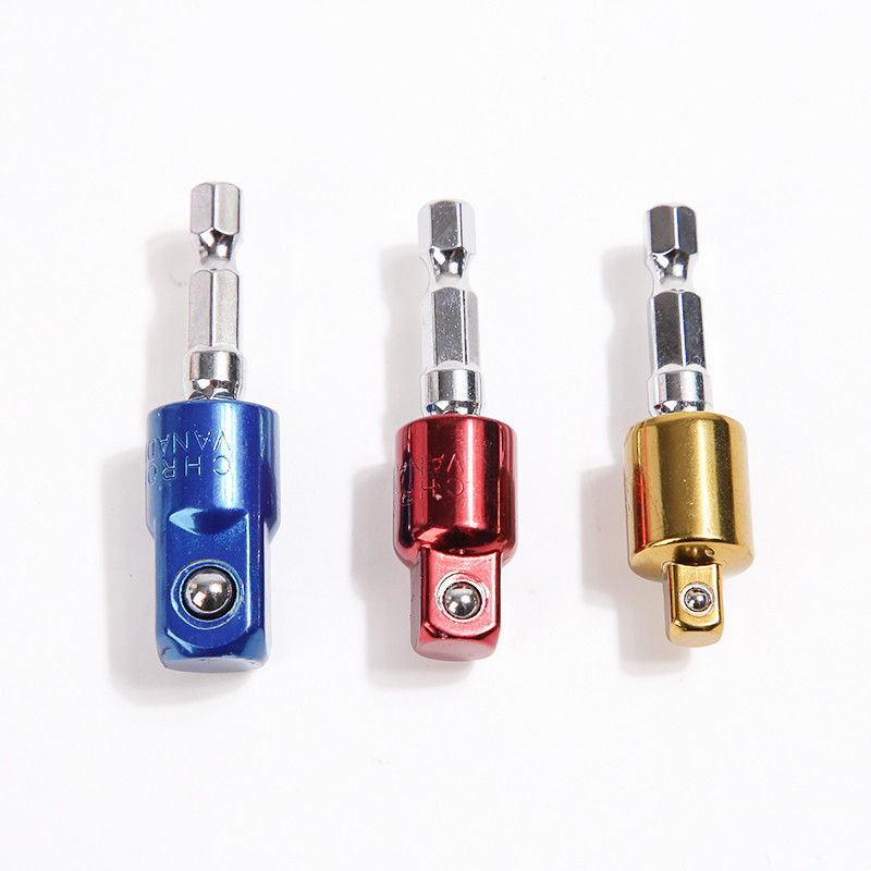 Customized 3/8'' 56MM CRV Chromium Vanadium Steel Colorful Universal Socket Adaptor Set
