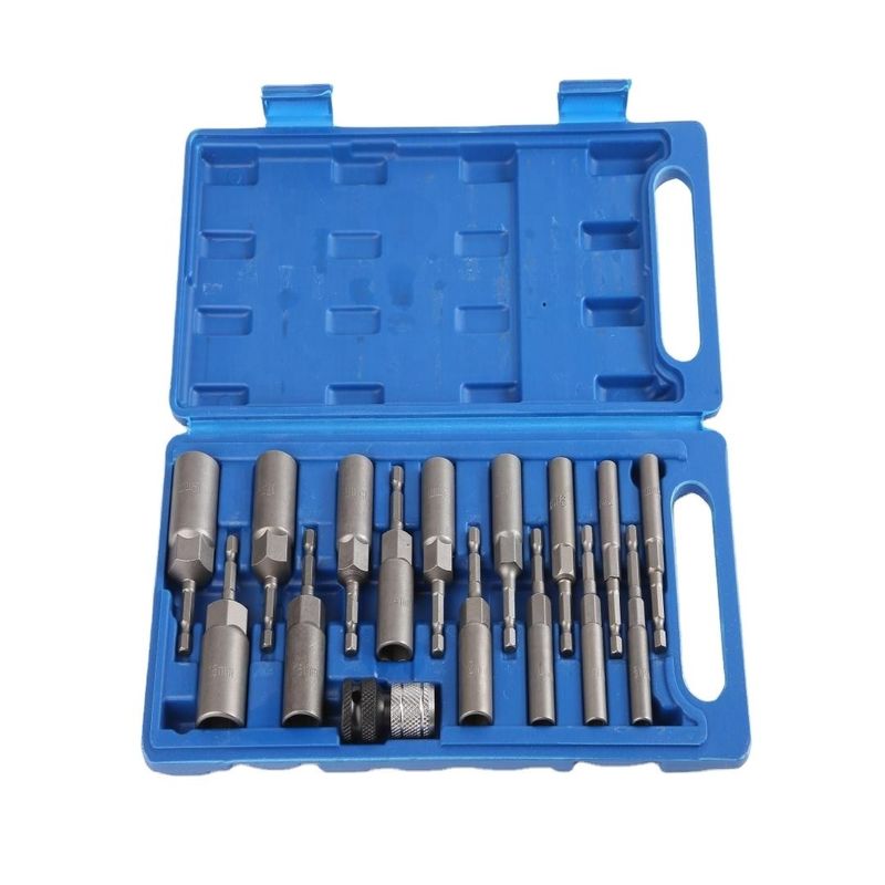 General Deep 16pcs Hand Electronic Tool Set with CRV Material H5.5 to H19MM Nut Drive