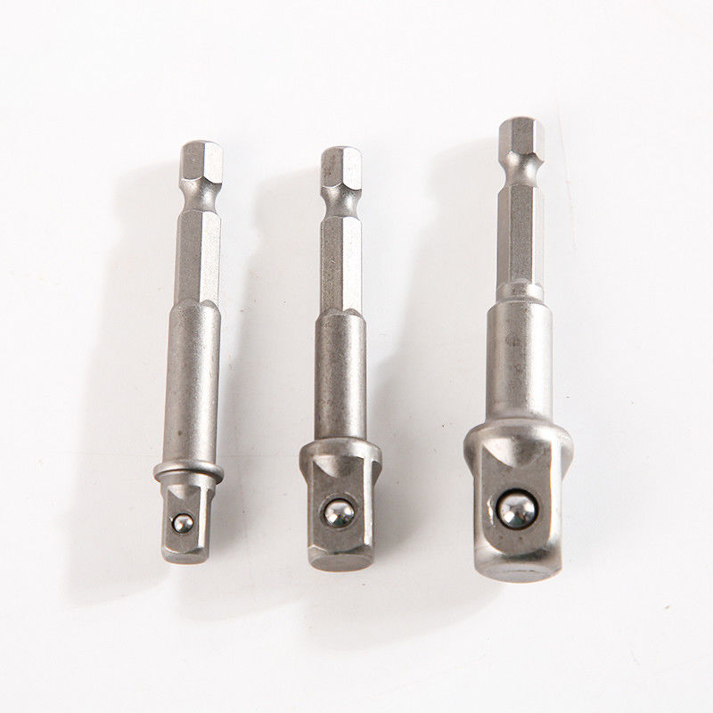 CRV Material Impact Grade Socket Adapter in 2.5 Inch for 1/4'' Black Original Silver